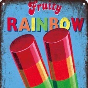 Tin Sign 8x12 Fruity Rainbow